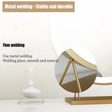 Touch Screen Table Desktop LED Light Vanity Mirror Makeup Mirror Round Mirror 40cm - Rear View