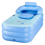 Foldable Portable Inflatable Blowup PVC Bath Tub Home Indoor Travel Spa Relaxing - Front View