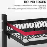 65cm 3 tier Over Single Sink Dish Drying Rack Drainer Kitchen Cutlery Holder Storage Organizer - Top-Down View
