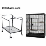 134cm Large Bird Aviary Cage Heavy Duty Parrot Budgie Parakeet Cockatoo Perch Cage Storage Shelf - Rear View