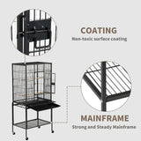 134cm Large Bird Aviary Cage Heavy Duty Parrot Budgie Parakeet Cockatoo Perch Cage Storage Shelf - Close-Up Angle