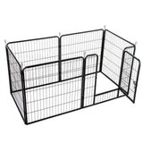 6 Panel Pet Dog Cat Bunny Puppy Play pen Playpen 80x80cm Exercise Cage Dog Panel Fence - Front View