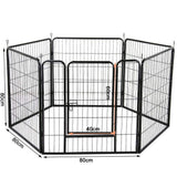 6 Panel Pet Dog Cat Bunny Puppy Play pen Playpen 80x80cm Exercise Cage Dog Panel Fence - Extra Image