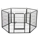 6 Panel Pet Dog Cat Bunny Puppy Play pen Playpen 80x80cm Exercise Cage Dog Panel Fence - Side View