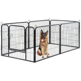 6 Panel Pet Dog Cat Bunny Puppy Play pen Playpen 80x80cm Exercise Cage Dog Panel Fence - Top-Down View