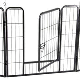 6 Panel Pet Dog Cat Bunny Puppy Play pen Playpen 80x80cm Exercise Cage Dog Panel Fence - Rear View