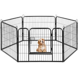 6 Panel Pet Dog Cat Bunny Puppy Play pen Playpen 80x80cm Exercise Cage Dog Panel Fence - Low Angle