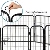 6 Panel Pet Dog Cat Bunny Puppy Play pen Playpen 80x80cm Exercise Cage Dog Panel Fence - Extra Image