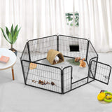 6 Panel Pet Dog Cat Bunny Puppy Play pen Playpen 60x80 cm Exercise Cage Dog Panel Fence - Side View