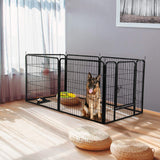 6 Panel Pet Dog Cat Bunny Puppy Play pen Playpen 60x80 cm Exercise Cage Dog Panel Fence - Top-Down View