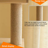 Modern Multi-Level Cats Tree Kittens Scratching Posts Sisal Rope Soft Nest Bed Cat Furniture Tree - Top-Down View