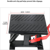 Motorcycle Jack Dirt Bike Stand Adjustable Lift Hoist Table Height Lifting Stand - Top-Down View