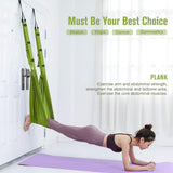 Green Fitness Yoga Strap Band Waist Trainer Leg Door Swing Adjustable Ballet Dancer - Rear View
