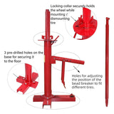 Manual Portable Hand Tyre Changer Bead Breaker Tool Mounting Home Shop Auto - 45-Degree Angle