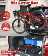 3 Bike Universal Cycle Bicycle Car Rear Carrier Rack Hanger Mount for Car Sedan Hatchback Minivan SUV - Close-Up Angle