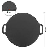 28cm Seasoned Cast Iron Induction Crepes Pan Baking Pancake Tool Pizza Bakeware - Rear View
