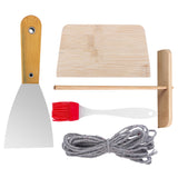 40cm Seasoned Cast Iron Induction Crepes Pan Baking Pancake Tool Pizza Bakeware - Front View