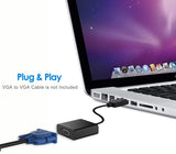 DisplayPort Male to VGA Female Gold-Plated DP Display Port to VGA Adapter - Top-Down View