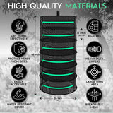 6-Layer 120cm Foldable Herb Vegetable Fruit Drying Dehydrating Rack Mesh Hanging Dryer - Front View