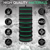 8-Layer 162cm Foldable Herb Vegetable Fruit Drying Dehydrating Rack Mesh Hanging Dryer - Front View