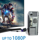 Active 1080p DVI-D to VGA Converter Adapter - ABLEWE Male to Female 24+1 Connector - 45-Degree Angle