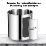 13L Restaurant Electric Buffet Food Warmer Commercial Food Warmers Soup Warmer Silver - Top-Down View