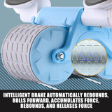 Elbow Support Automatic Rebound Abdominal Wheel Plank Machine Ab Roller Abs Workout Belly Blue - Side View