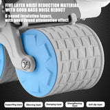 Elbow Support Automatic Rebound Abdominal Wheel Plank Machine Ab Roller Abs Workout Belly Blue - Top-Down View
