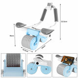 Elbow Support Automatic Rebound Abdominal Wheel Plank Machine Ab Roller Abs Workout Belly Blue - 45-Degree Angle