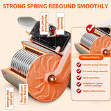Elbow Support Automatic Rebound Abdominal Wheel Plank Machine Ab Roller Abs Workout Belly Orange - Close-Up Angle