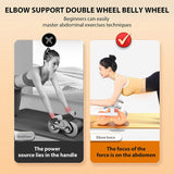 Elbow Support Automatic Rebound Abdominal Wheel Plank Machine Ab Roller Abs Workout Belly Orange - Low Angle