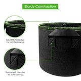 5-Pack 10 Gallons Plant Grow Bag Flower Container Pots with Handles Garden Planter - 45-Degree Angle
