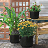 5-Pack 10 Gallons Plant Grow Bag Flower Container Pots with Handles Garden Planter - Low Angle