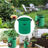 5-Pack 10 Gallons Plant Grow Bag Potato Container Pots with Handles Garden Planter - Front View