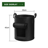 5-Pack 10 Gallons Plant Grow Bag Potato Container Pots with Handles Garden Planter Black - Front View