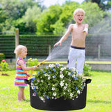 1 Pack 200 Gallon 125cm 60cm Grow Bag Heavy Duty Thickened Plant Pots with Handles for Farming Gardening Tree - Rear View