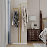 Metal Coat Rack Marble Base Hooks Clothes Coats Bag Tree Hat Display Hanger Stand Organiser 2 Pole - Top-Down View