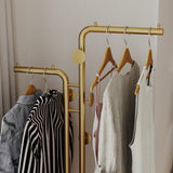 Metal Coat Rack Marble Base Hooks Clothes Coats Bag Tree Hat Display Hanger Stand Organiser 2 Pole - Close-Up Angle