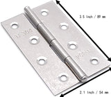 Pack of 6 Hinge 3.5 Inch Stainless Steel Door Hinges Cabinet Door Hinges Furniture - Front View