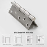 304 Flat Pin Hinge Spring 2Pack 100mm Folding Butt Door Cabinet Hinges Folding Furniture Hardware - Top-Down View