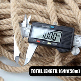 50m Sisal 10mm Rope Natural Twine Cord Thick Jute Hemp Manila  Crafting Home Decor - Front View