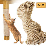 50m Sisal 10mm Rope Natural Twine Cord Thick Jute Hemp Manila  Crafting Home Decor - 45-Degree Angle
