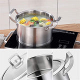 6 Pc Kitchen Sauce Pan Pots Set 430 Stainless Steel Cookware Set Milk stock Pot Pans Set - Extra Image