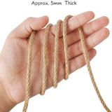 100m Sisal 5mm Rope Natural Twine Cord Thick Jute Hemp Manila  Crafting Home Decor - 45-Degree Angle