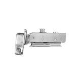 8 Pack 304 Stainless Steel Cabinet Hinges 100 Degree Soft Closing half Overlay Door Hinge Nickel Plated Finish - Close-Up Angle