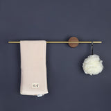 60CM Brushed Golden Brass Towel Bar Bathroom Kitchen Hand Towel Rack Holder Hanger - Front View