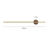 60CM Brushed Golden Brass Towel Bar Bathroom Kitchen Hand Towel Rack Holder Hanger - Top-Down View