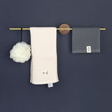60CM Brushed Golden Brass Towel Bar Bathroom Kitchen Hand Towel Rack Holder Hanger - 45-Degree Angle