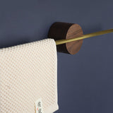 60CM Brushed Golden Brass Towel Bar Bathroom Kitchen Hand Towel Rack Holder Hanger - Rear View