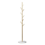 Metal Coat Rack Marble Base 8 Hooks Clothes Tree Hat Display Hanger Bag Organiser